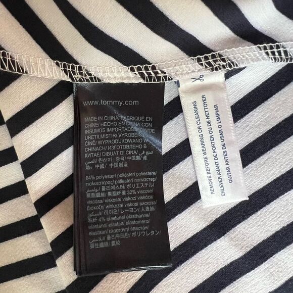 Tommy Hilfiger Essential Blue and White Stripe Skater Dress Girls Size 12 NWT - Picture 6 of 9